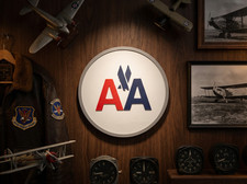 Retro American Airlines AA Logo 3D Wall Sign Vintage Aviation Decor picture