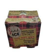 4 Pk Vintage SKOTCH Brand SKOTCH ICE Freeze Again Tins Red Plaid Hamilton  picture