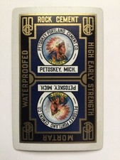 5 Antique Petoskey Portland Cement Playing Cards c.1926 picture