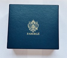 VTG. FABERGE Lidded  Gold Embossed Presentation Box , empty, picture