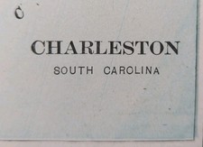 Vintage 1901 CHARLESTON SOUTH CAROLINA Map 11