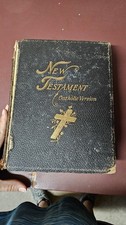 SIGNED Catholic Bible, OLD St. Joseph New Testament Catholic Version 1904  picture