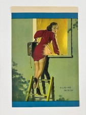 Vintage 40's/50's Gil Elvgren Lithograph Pin Up, 