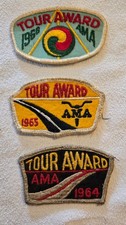 Vintage 1965-66-67 AMA Motorcycle Gypsy Tour Award Jacket Patches picture