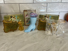 Lot of 3 Vintage 1970s Avon Decanters New In Box NIB Mini-Bike & Fashion Boot picture