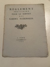 French Revolution Documents 1791 National Guard Uniform Arms & 1794 Terror Paris picture