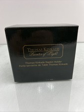 NIB 2005 Thomas Kinkade's Napkin Holder Seaside Hideaway Wood picture