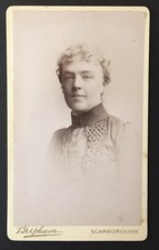 Antique CDV Blonde Woman with Pretty Eyes W.D. Brigham Scarborough picture