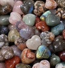 10 lb Mixed Crystal Mini Hearts Wholesale Bulk Lot Polished Random Mix picture