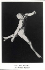 Ice Figure Skating Red McCarthy Silver Phantom Gay Interest c1930s RPPC Postcard picture
