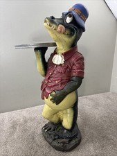 Large Crocodile Butler Statue 22