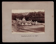 ca. 1850-1890 Antique Albumen Photo Fountain Royal Palace of Caserta Italy picture