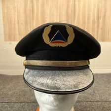 Vintage Bancroft Delta Airlines Pilot Cap Adult Black (No Size) picture