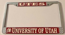 Vintage Univeristy of Utah Utes Booster License Plate Frame picture