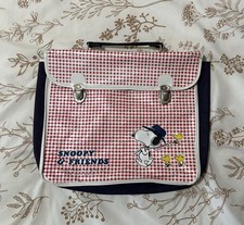 VTG 1965 Peanuts: Snoopy Woodstock Vinyl Canvas Tote Lunch Bag picture
