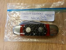 New 1997 NKCA Smith and Wesson Red Bone Sunfish/Elephant Toe Knife #0069 Unused picture