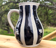 MARZI & REMY '20s Pottery Cobalt Blue WESTERWALD Beer Pitcher Stein Ceramic 2632 picture