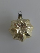 Vtg Christmas Ornament Decoration Mercury Blown Glass Indent Star Double Sided picture
