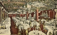 c1910 Carlton Terrace Main Dining Room View Broadway & 100th NYC Postcard picture