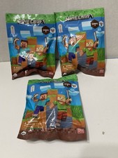 LOT OF 3 Minecraft Blind Bag Mini Figure Stamper Series 2, BRAND NEW IN PACKAGES picture