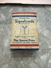 Vintage NOS Sunset Press Signal Cards WWII US Navy International picture