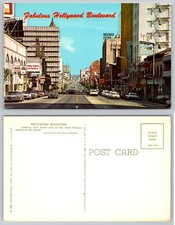 Fabulous Hollywood Boulevard Vintage Postcard Los Angeles CA 1950s Curteichcolor picture