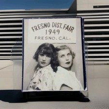 Vintage 1949 Photo Booth Picture Fresno District Fair Young Rockabilly Girls  picture
