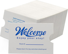 250Pack Hotel & Motel Key Cards Envelopes Welcome Enjoy Your Stay Magnetic picture