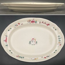 Pfaltzgraff Snow Village Oval Serving Platter 1993-2006 Made in China 15