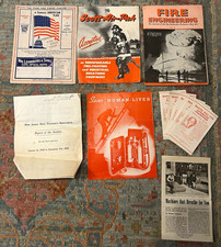 1948 Firefighting & Rescue Pamphlets/ Booklets lot plus O2, Patriotic order book picture