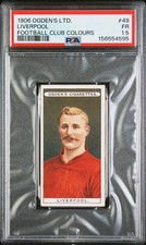 1906 OGDEN'S LTD. FOOTBALL CLUB COLOURS #49 LIVERPOOL PSA 1.5 picture