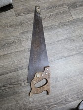 Vintage Warranted Superior Rip Hand Saw 26” picture