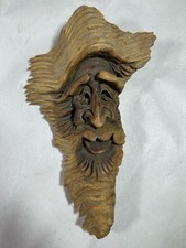 Vintage Hand Carved Wooden Signed Wizard Tree Spirit Old Man Wood Folk Art 7