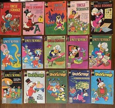 Walt Disney Uncle Scrooge Comic Book Lot 15 Vintage Gold Key Whitman 1970s picture