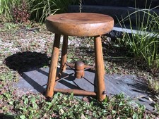 Vintage US Military Wood  Military Stool 1940s Era picture