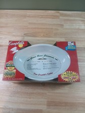 Campbell's Soup Company 1.5 Qt Oval Green Bean Casserole Dish 2005 w/Recipe New picture