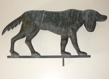 Vintage Copper (Brass) Large Weathervane w/ Patina ~ Dog / Retriever ~ 29