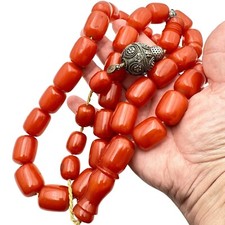 Antique Old Bakelite Prayer Bead Necklace 324 Grams Huge Beads 20mm x 25mm HUGE picture