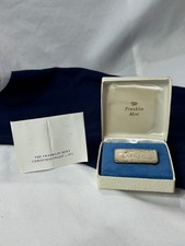 .925 Sterling Silver Ingot Proof 1971 Franklin Mint SLEIGH SCENE 1000 Grains picture