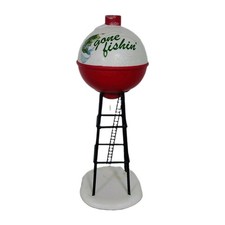 Department 56 Original Outdoor Village Gone Fishing Water Tower Rare Fast Ship picture