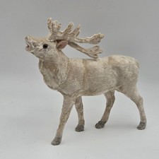 Vintage Velvet Reindeer Figure Paper Mache? Christmas 7 1/2