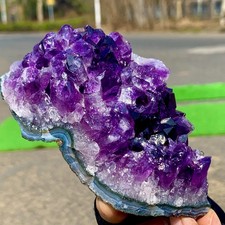 351G Natural Amethyst geode quartz cluster crystal specimen Healing picture