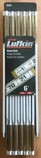 NEW Lufkin 6' Red End Wood Folding Rule Brass Slide USA picture
