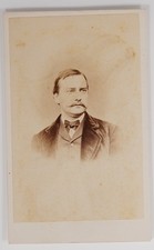 Antique CDV Wenderoth Taylor & Brown Handsome Man With Mustache Philadelphia PA picture