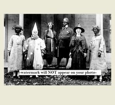 Scary Vintage Creepy Halloween PHOTO Freak Scary Strange Witch Clown House Porch picture