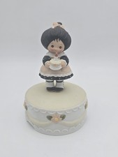 VTG 1983 Enesco Poppyseed Collection Music Box H Birthday E-3212 Barbi Sargent picture