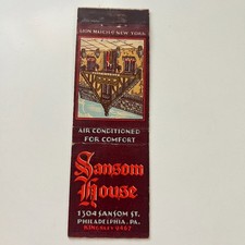 Sansom House 1304 Sansom St Philadelphia PA Vintage Matchbook Cover TMB88-2 picture