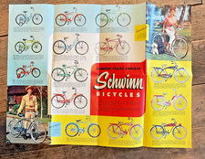 Vintage 1956 SCHWINN BICYCLE Catalog Poster  • Roy Rogers. Phantom Hornet Pixie picture