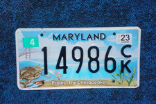 2023 Maryland PROTECT The CHESAPEAKE License Plate Blue Crab picture