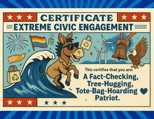 ✨ Hilarious Prank Postcard – “Welcome to the Blue Side” Democrat Notification 📬 picture